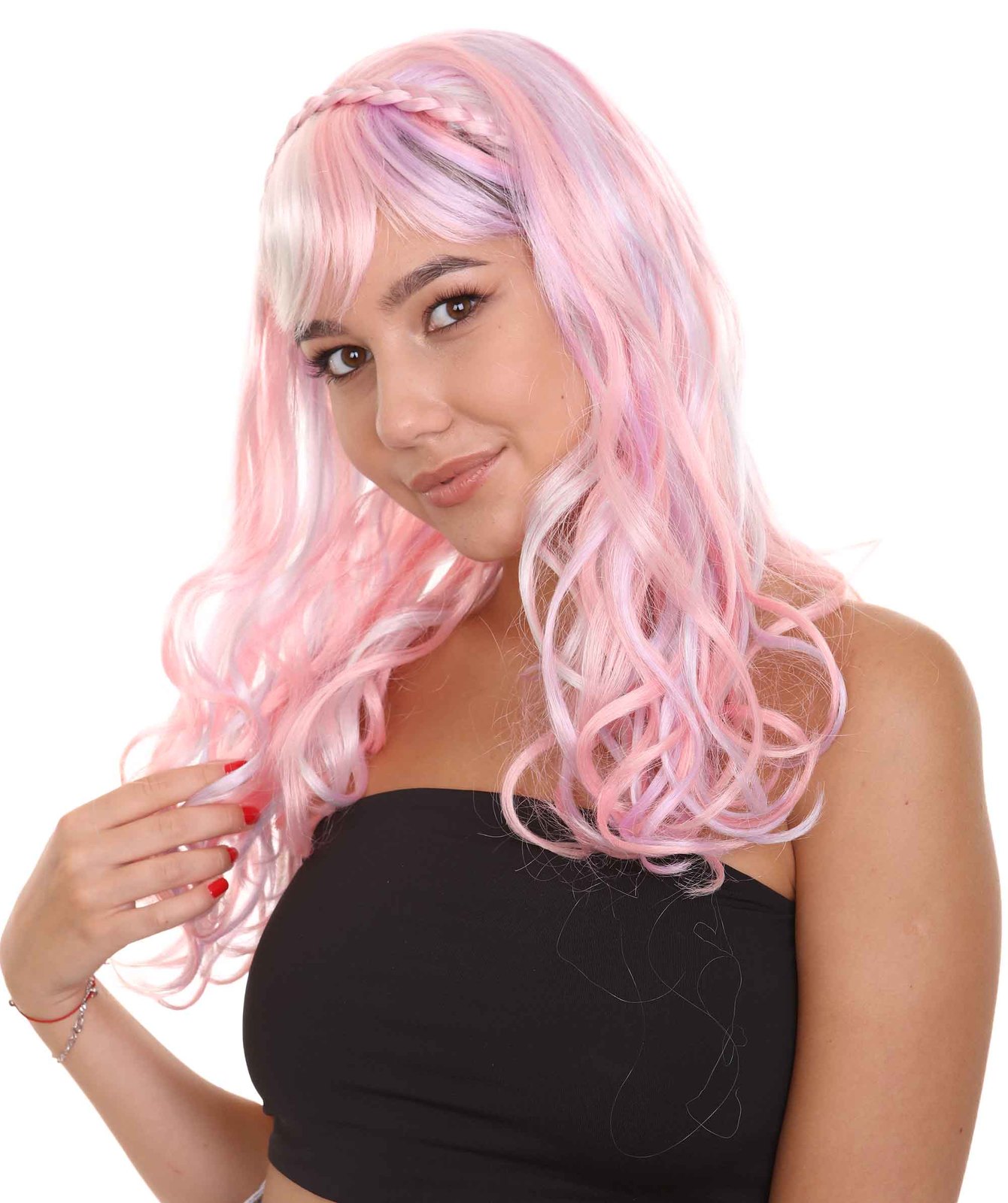 Women's Wig | Pink and Purple Ombre Wig | Premium Breathable Capless Cap