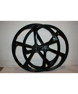 W// 16T Freewheel Matte Black R4 29/" BMX Cruiser 5-Spoke Alloy Rims Wheel Set