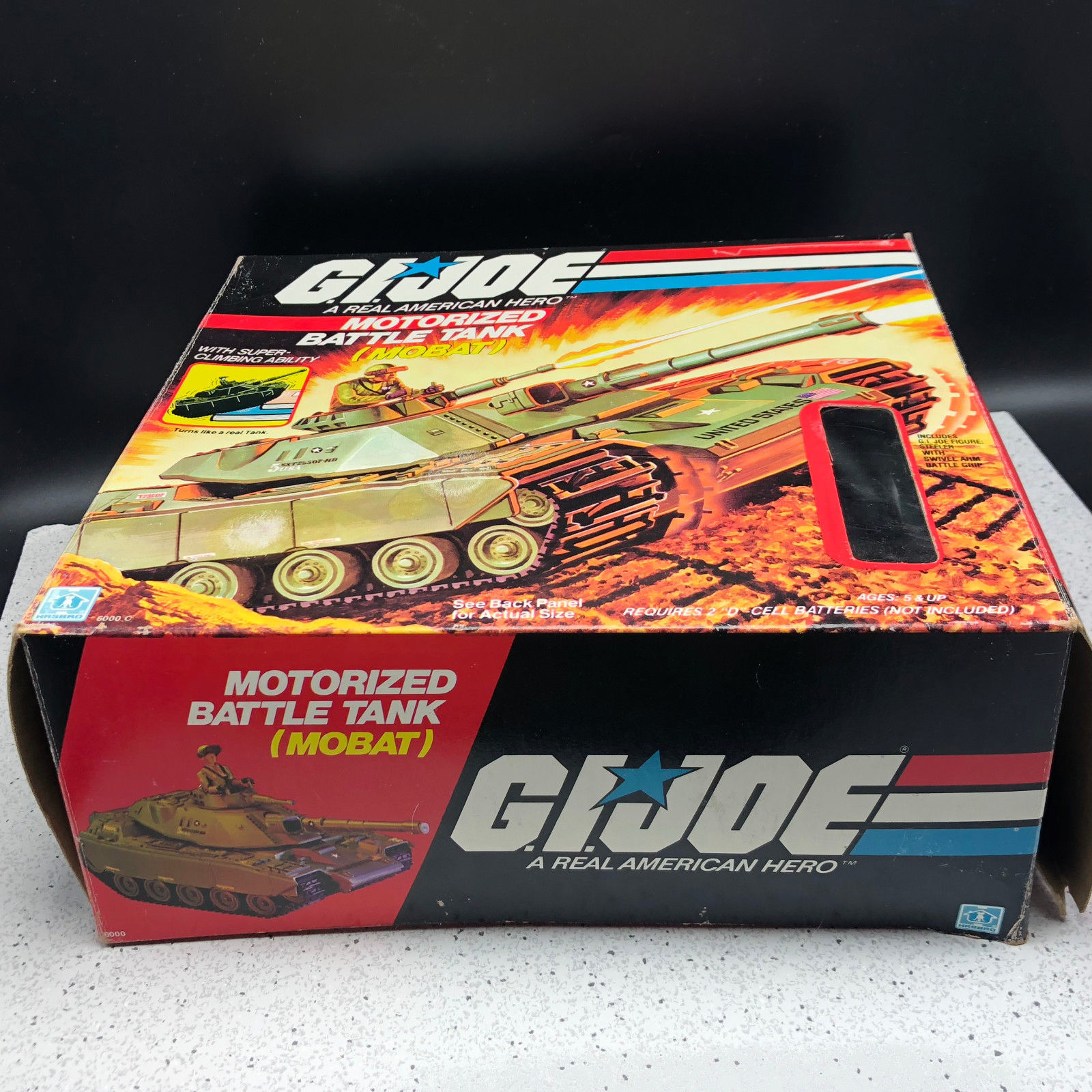 1982 HASBRO VINTAGE GI JOE TOY VEHICLE BOX Motorized Battle Tank Mobat ...