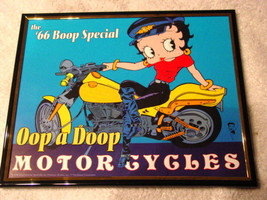 WOOD COLOR FRAME BETTY BOOP 11X13 MDF FRAMED PICTURE #1
