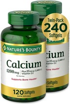 Nature&#39;s Bounty Absorbable - Calcium 1200mg Plus 1000IU Vitamin D3 240 C... - $27.10