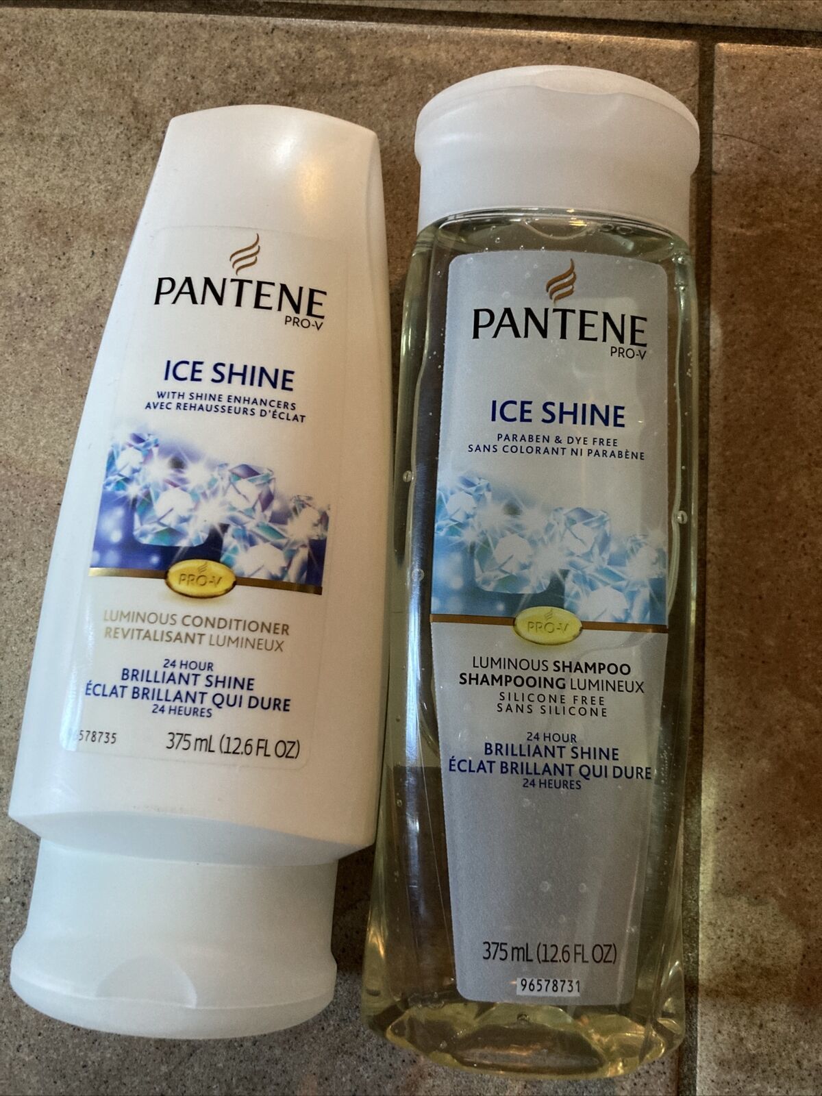 Primary image for 2 Pantene Pro-V Ice Shine Shampoo & Conditioner Silicone Free 12.6 fl oz NEW