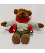 Teddy Bear Christmas Winter Plush Stuffed Animal 12&quot; Hallmark Cards Brow... - $19.99
