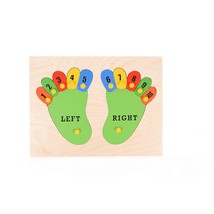 Wooden Puzzles For Kids | Educational Chunky Foot 1-10 Counting Number - £20.58 GBP