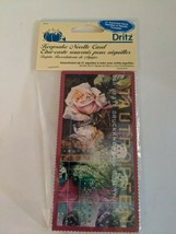 Dritz Keepsake Needle Card Flowers With 21 Assorted Hand Needles NOS  - $5.81