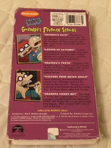 Rugrats - Grandpa's Favorite Stories VHS Tape Nick Jr - VHS Tapes