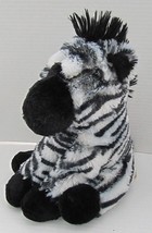 MTY International Sitting Zebra Stuffed Plush 11" Black White Stripe - $17.82