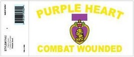 PURPLE HEART COMBAT WOUNDED MILITARY WAR STICKER DECAL - $13.53