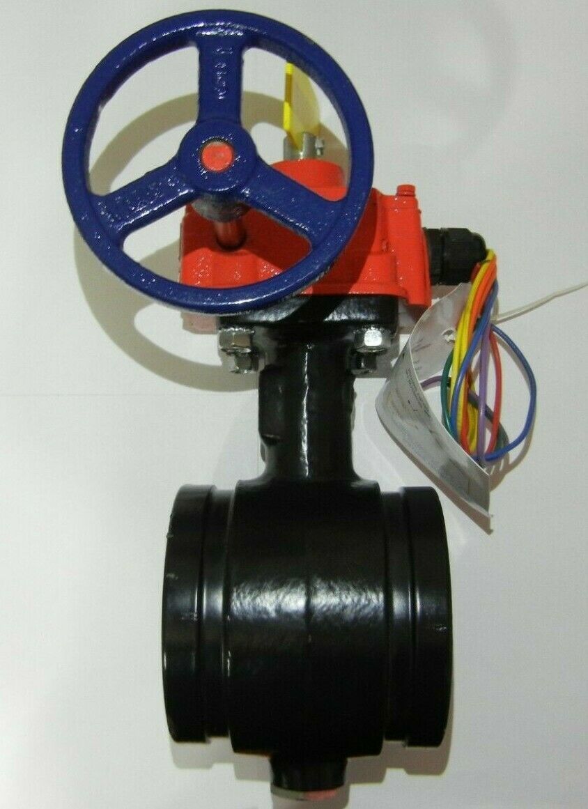 Nibco GD-4865-8N Ductile Iron Grooved End Butterfly Valve w/ Switch, 4", NLK662H - Other Valves