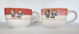 2 Vintage Campbell Soup XL Mugs  Children Logo Handle 2001 Front & Back GIBSON - $22.43