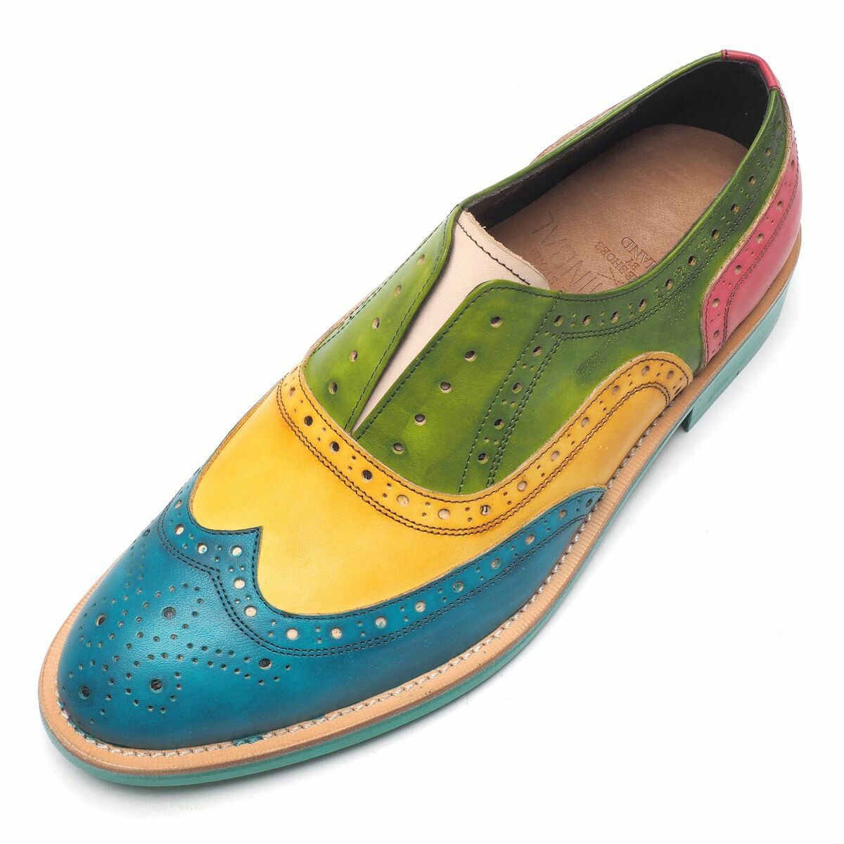 Multi Color Handmade Stylish Genuine Leather Oxford Classical Customized Shoes