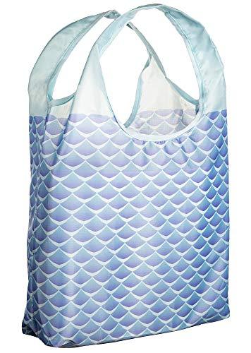 O-WITZ Reusable Shopping Bag,Ripstop, Folds Into Pouch, Animal Vibe Fish