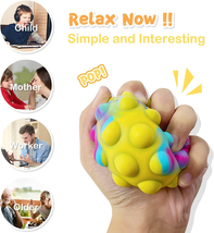 Pop Ball It Toys 4 PCS, 3D Squeeze Pop Ball Its Toy Fidgets Party Favors Easter image 5