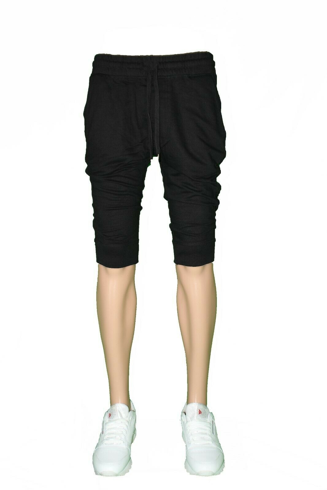 black joggers with zippers mens