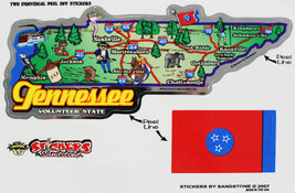 Tennessee State Map Die Cut Sticker - $4.98