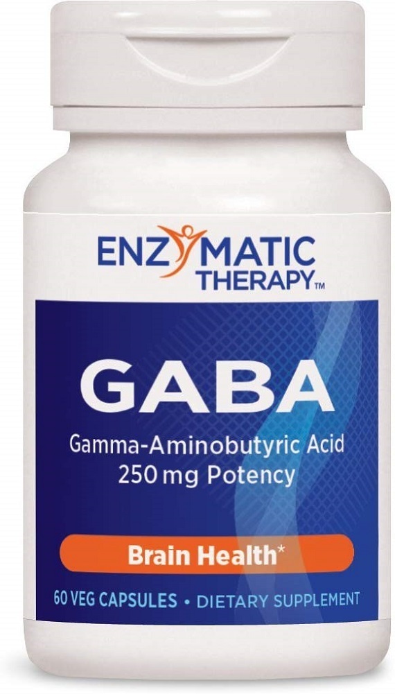 Enzymatic Therapy GABA, Gamma-Aminobutyric Acid 250 mg Potency, 60 VCaps