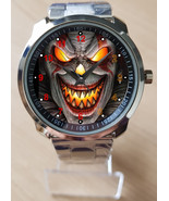 Gothic Haunted Killer Clown Horror Unique Wrist Watch Sporty - $35.00