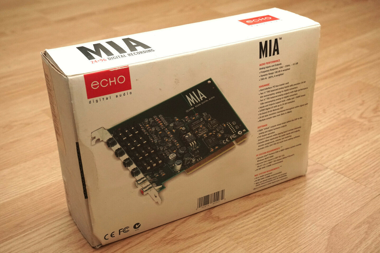 Echo Mia Digital Audio Interface 24.96 Sound Card PCI Audio/MIDI
