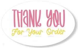 27 Thank You for Your Order Scrapbook Stickers Envelope Seals Oval Stickers - $2.49