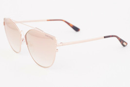 Tom Ford JACQUELYN Rose Gold / Brown Mirror Sunglasses TF563 33G - $189.05