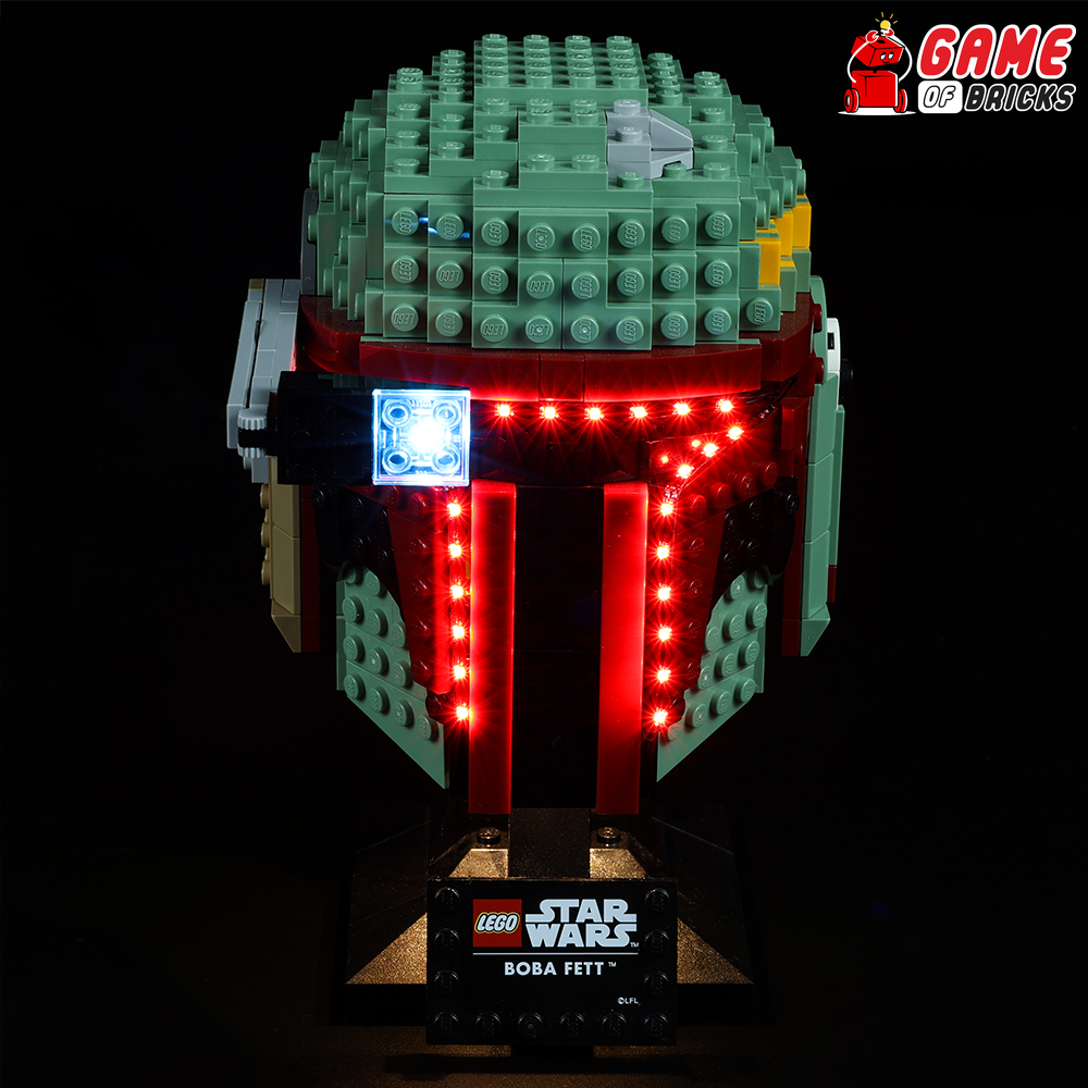 LED Light Kit for Boba Fett Helmet Compatible with Lego 75277