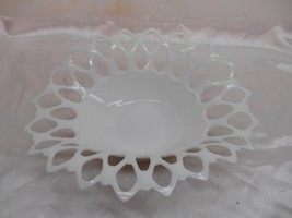 Old Vtg Westmoreland Candy Dish w/ Lace Edge Stunning Milk Glass Tableware - $98.99