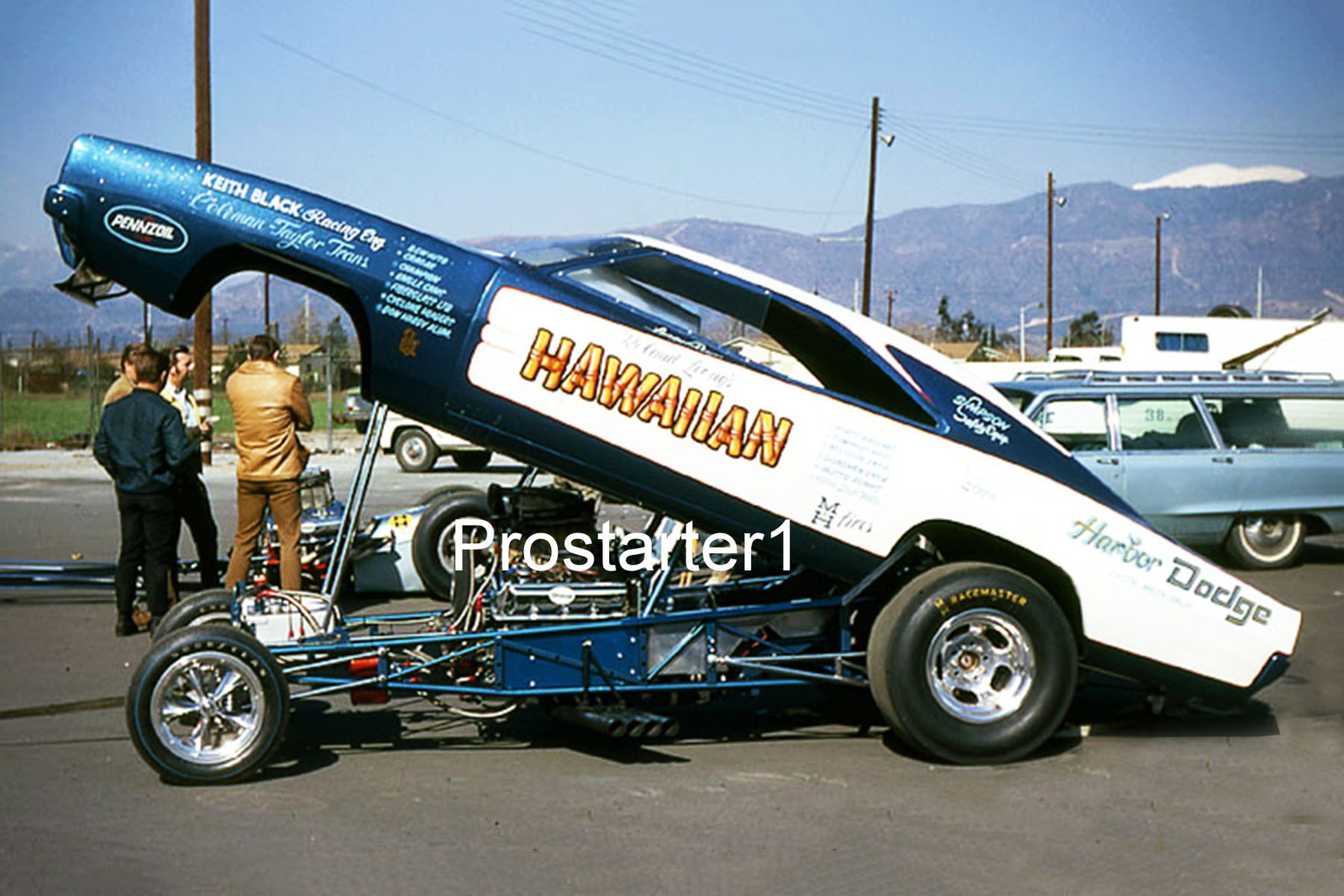 4x6 Color Drag Racing Photo Roland Leong HAWAIIAN Charger Funny Car ...