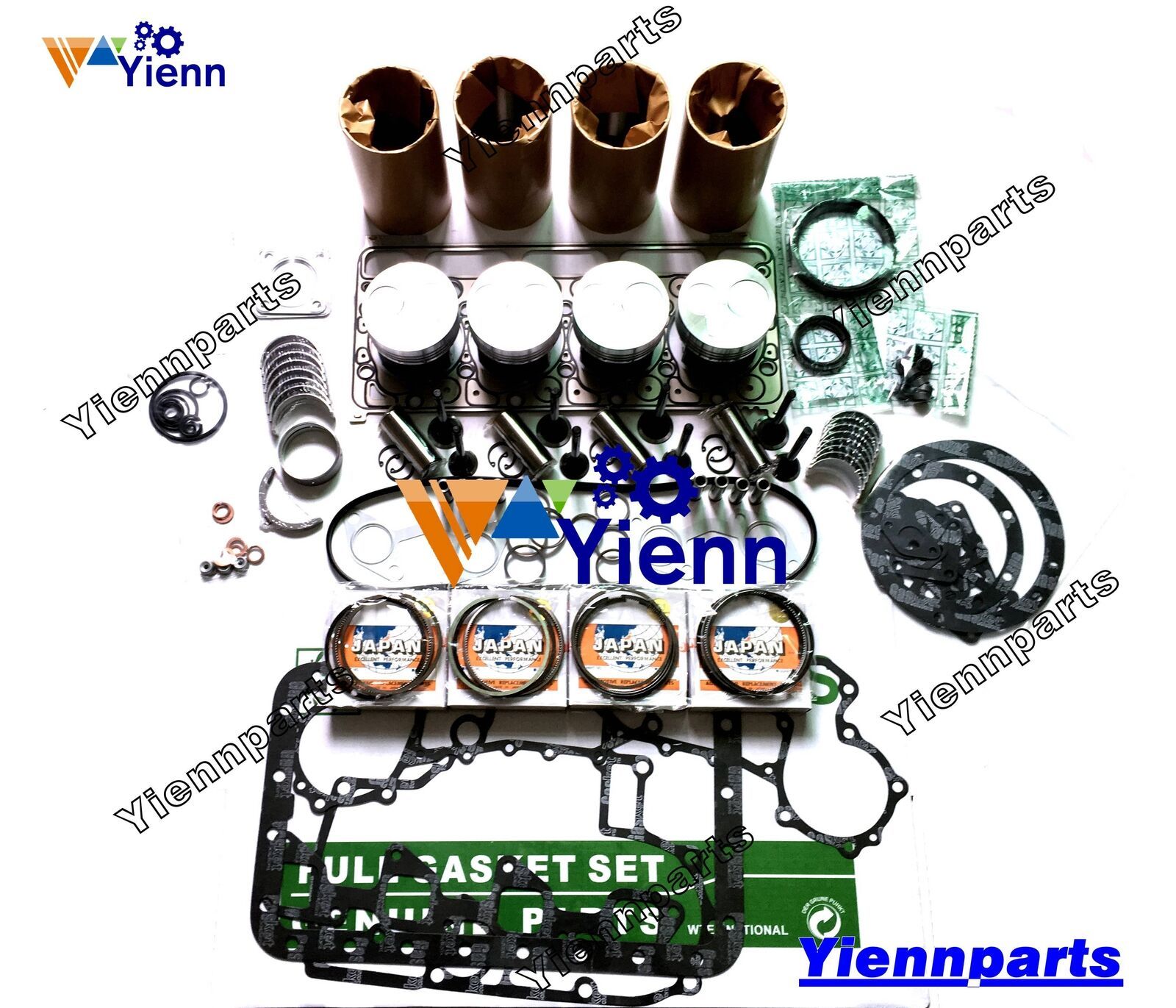 For Kubota V2003 V2003T Overhaul Rebuild Kit Bobcat 337D 341D Excavator