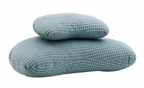 Double Layer Head Office Pillow With Arm Support Rest Pillow Light Green Lattice - $34.77