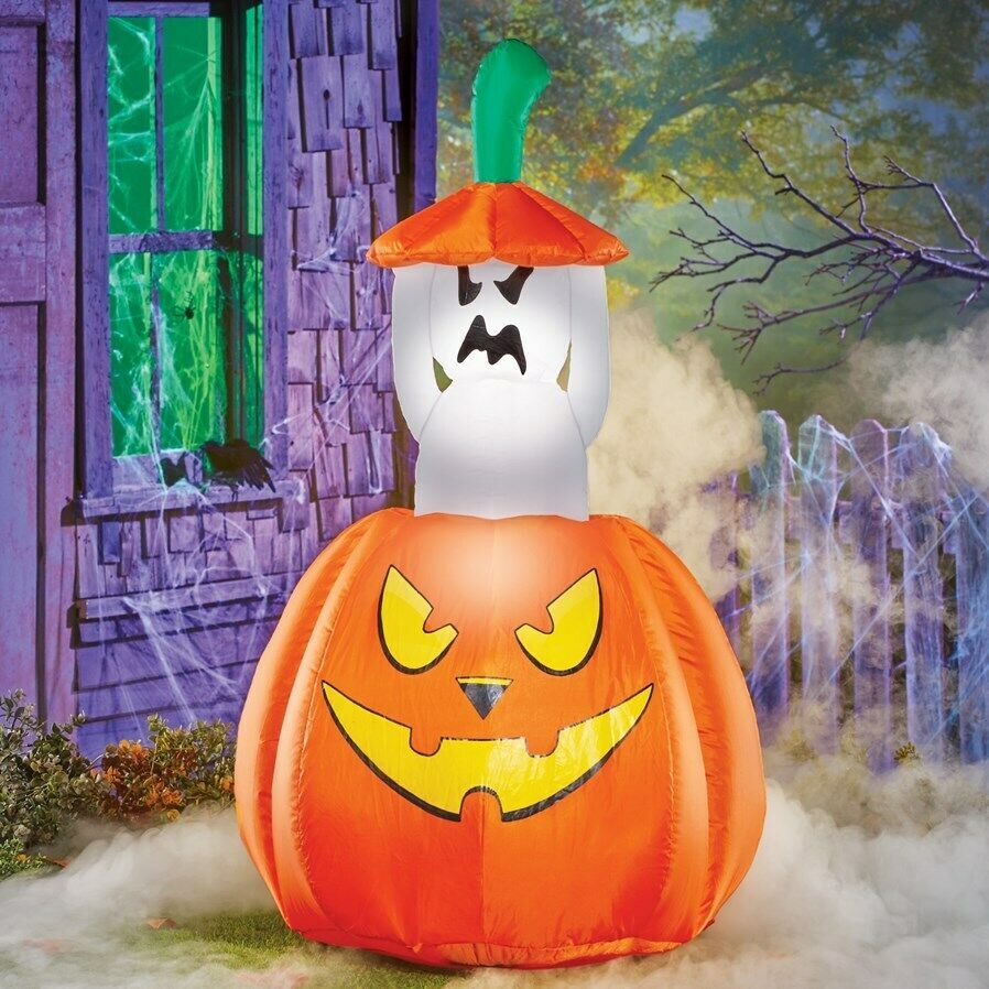Airblown Inflatable Lighted Pop-up Animated Ghost Halloween Decoration ...