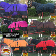 Hilason 1200D 400Gsm Winter Horse Blanket W/ Neck Cover Belly Wrap U-B-MX - $114.95