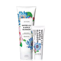 Avon Water Lily & Apple Blossom Body Cream + Hand Cream Duo Set - $15.98