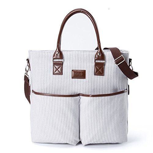 Crossbody Canvas Diaper Bag - Stroller - Matching Changing Pad - Unisex ...