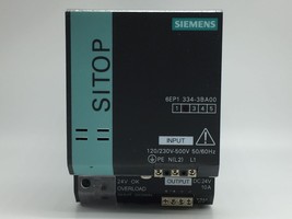  SIEMENS 6EP1334-3BA00 POWER SUPPLY 10A/24VDC TESTED  - $243.84