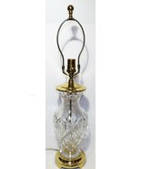 EXQUISITE SIGNED WATERFORD CRYSTAL ROSSAN BEAUTIFULLY CUT BRASS BASE 26&quot;... - $289.57