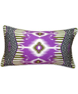 Electric Ikat Purple 15x27 Throw Pillow, with Polyfill Insert - $59.95