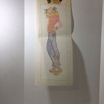 70&quot;s Girl in Jeans Needlepoint Canvas Whimsey Studio 24.75&quot; x 10&quot; - $38.69