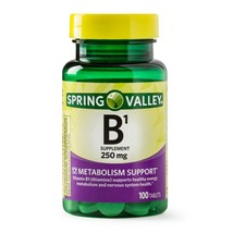 Spring valley vitamin b1 tablets, 250mg, 100Ct. - $16.82