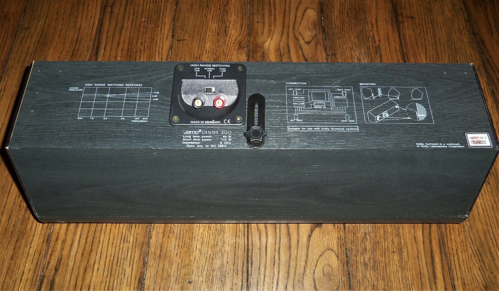 Jamo 200 Center Chanel Surround Sound Stereo Speaker 110 Watt Made In