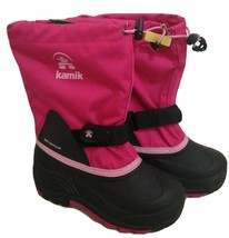 Kamik Canada Insulated Winter Mid Calf Boots Pink Wool Liner KIDS Size 2⭐️ - $34.65