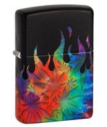 Zippo Lighter Colored Flames Cannabis Leaf Design New 540 Color Process ... - $35.60