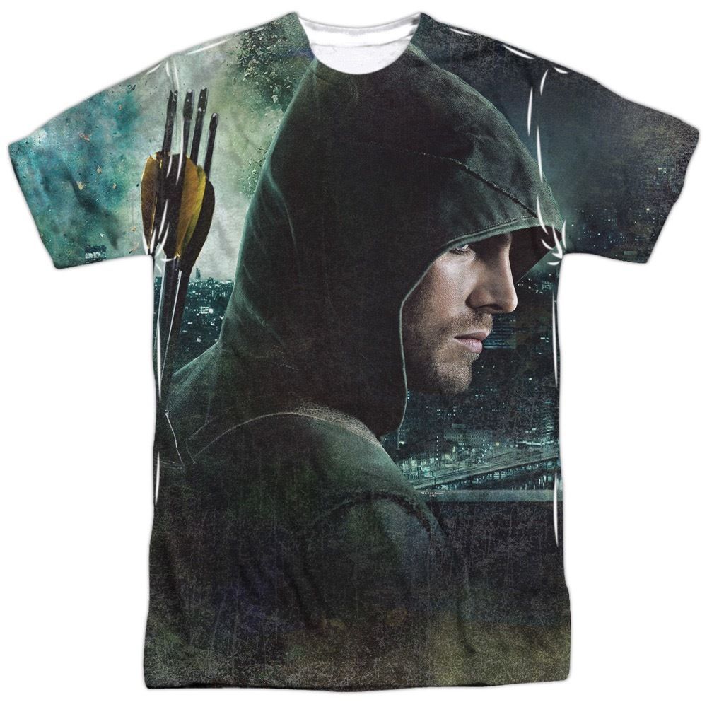Arrow TV Series TWO SIDES 1-Sided Sublimated Big Print Poly T-Shirt