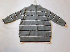 The Children&#39;s Place Baby Boy&#39;s Long Sleeve Sweater Grey striped Size 6-... - $15.89