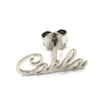 925 STERLING SILVER EARRINGS, WRITTEN NAME CARLA, MADE IN ITALY image 1