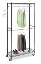 Supreme Double Rod Garment Rack, Storage, Organize,Hanger,Wheel,Closet, ... - $89.49
