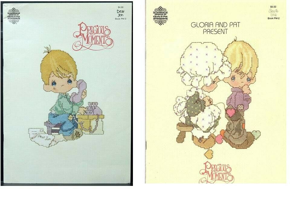 Vintage 1981 and 1982 Precious Moments cross stitch booklets New - $11.88