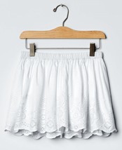 NWT $30 Kids Girl White Embroidered Eyelet Skirt Scalloped Hem Cotton XS... - $15.83