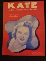 Vintage Sheet Music, Kate, Have I Come Too Early, Too Late, Irving Berline, Kate