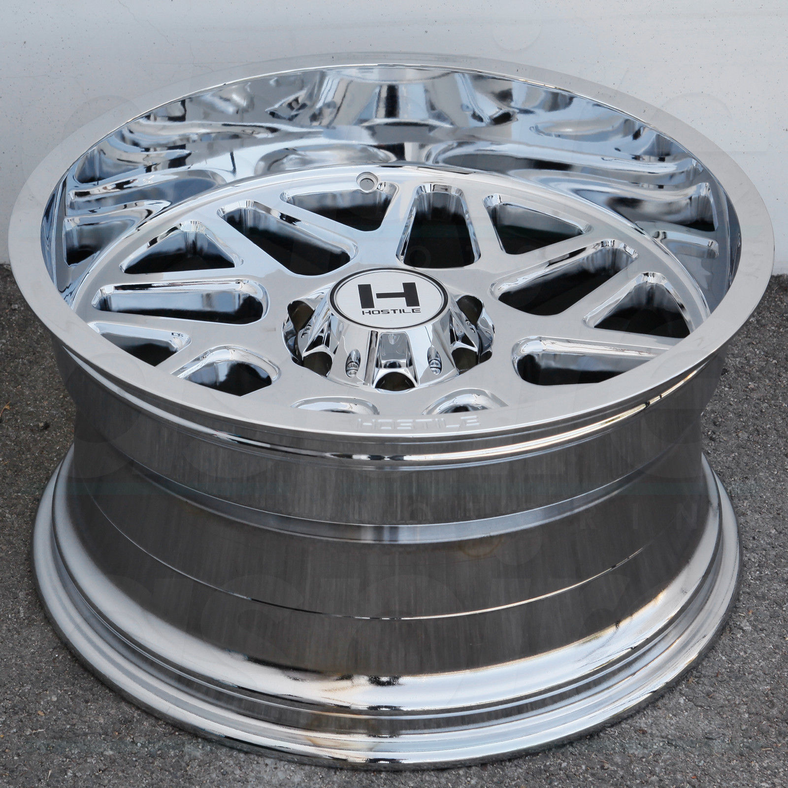 One 20x10 Hostile H108 Sprocket 8x170 19 Chrome Wheels Rims Wheels