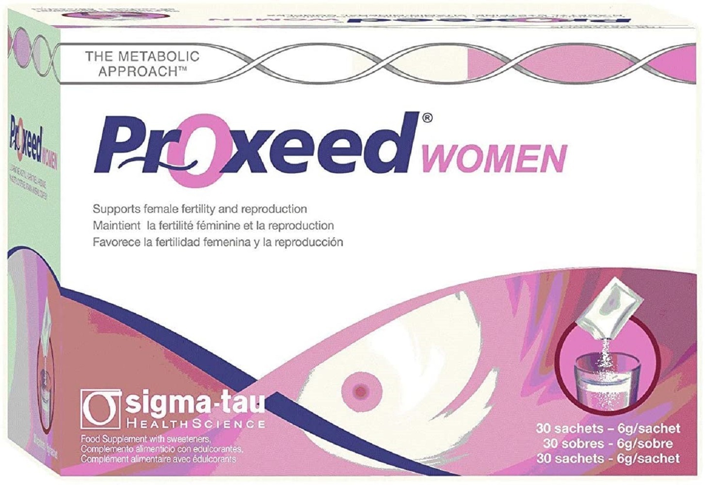Sigma-Tau Proxeed Women L-Carnitine Powder Fertility Supplement, 30 Sachets